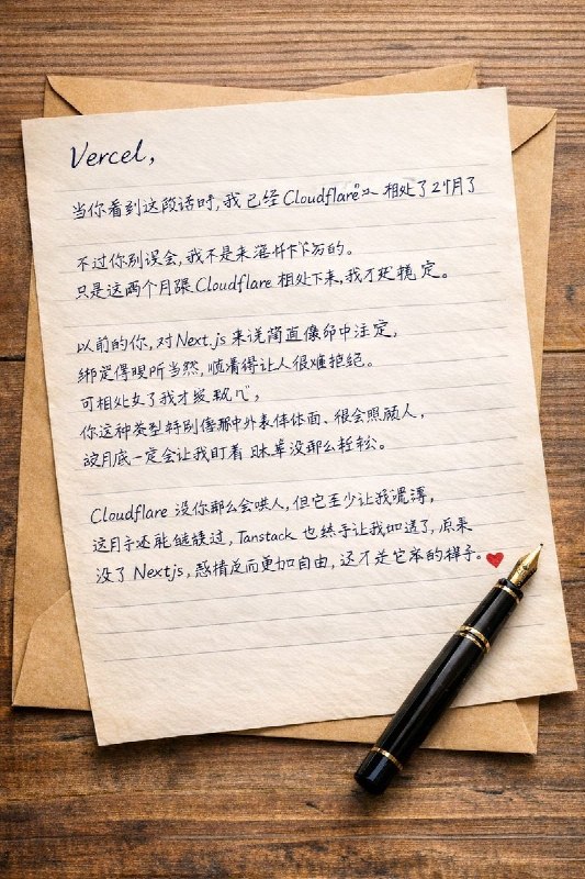 Vercel，当你看到这段话时，我已经跟 Cloudflare 相处了 2 个月了听说你最近出了点安全状况